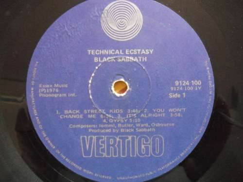 RARE!!! BLACK SABBATH - TECHNICAL ECSTASY VINYL, LP, RECORD